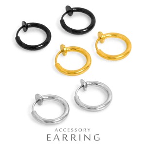Clip-On Earrings Gold Post Stainless Steel