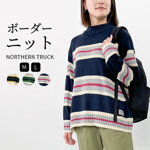 Sweater/Knitwear Pullover Knitted Long Sleeves High-Neck Ladies' Border
