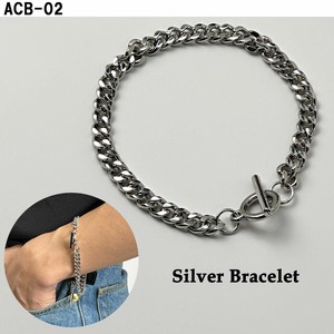 Silver Bracelet Plain Chain S/S
