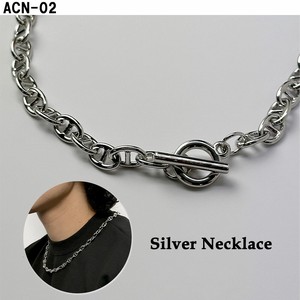 Plain Silver Chain Necklace sliver Spring/Summer M