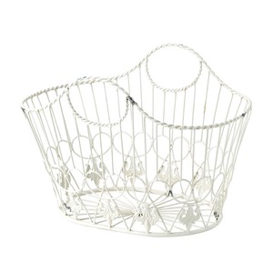 Garden Accessories White Basket Size L