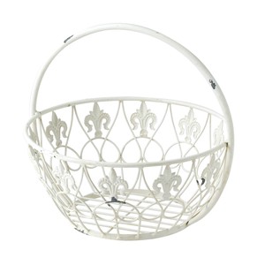 Garden Accessories White Basket Size L