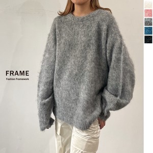 Sweater/Knitwear Wool Blend Crew Neck Mohair 2023 New