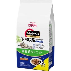［ペットライン］メディファス 満腹感ダイエット 1歳から チキン＆フィッシュ味 2.7kg (450g×6)