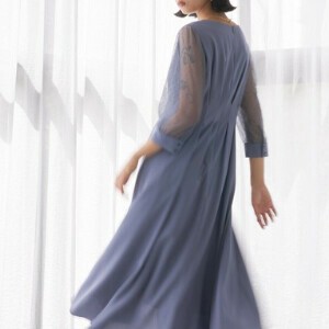 Casual Dress Dot Tulle Georgette