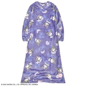 Women's Loungewear Boa Sanrio Characters Fleece KUROMI One-piece Dress