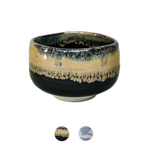 抹茶碗 全2種 天目金うのふ流し・鼠志野山水 自家需・単品【日本製　美濃焼】