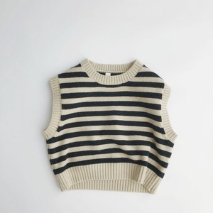Kids' Sweater/Knitwear Knitted Stripe Vest Spring Kids