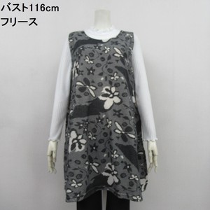 Tunic Floral Pattern Fleece Jumper Skirt