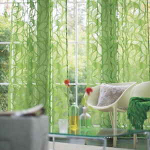 【20サイズ展開】 日本製 受注生産 デザインレースカーテン 植物柄 新生活インテリア 洗える