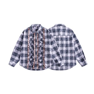 P16584 韓国風 長袖 2024春夏新作 メンズ チェックワイシャツ カジュアル トッブス