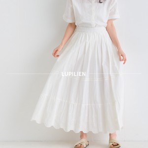 Skirt Scallop Embroidery Tiered Skirt Natulan Listed