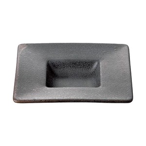 鉄釉プリムプレートS 黒系 洋食器 角型プレート 日本製 美濃焼 おしゃれ