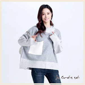 Sweater/Knitwear Color Palette Knitted Pocket