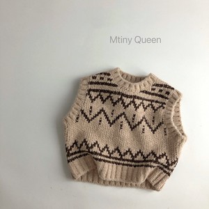 Kids' Sweater/Knitwear Diamond-Patterned Knitted Vest Spring Kids