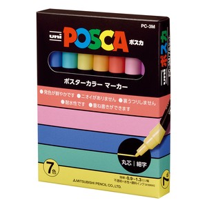 【(uni)三菱鉛筆】ポスカ　PC−3M  7色