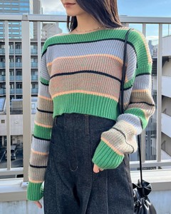 Sweater/Knitwear Knitted Cropped Border