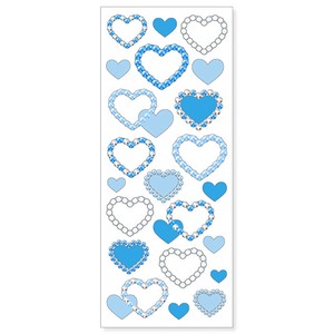 Stickers Heart Selection Blue