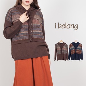 Sweater/Knitwear Layered Nordic Pattern 2-colors