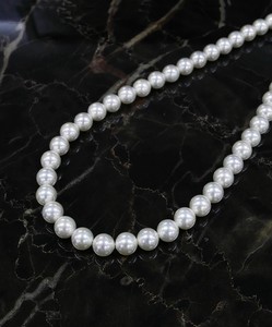 Pearls/Moon Stone Necklace/Pendant Necklace M Made in Japan