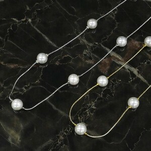 Pearls/Moon Stone Necklace/Pendant Necklace 8mm Made in Japan
