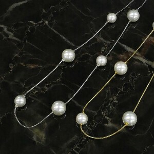 Pearls/Moon Stone Necklace/Pendant Necklace 8mm Made in Japan
