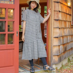 Casual Dress Plaid One-piece Dress Tiered 2024 Spring/Summer
