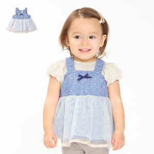 Babies Top Tunic Gift Tulle Layered Switching Polka Dot