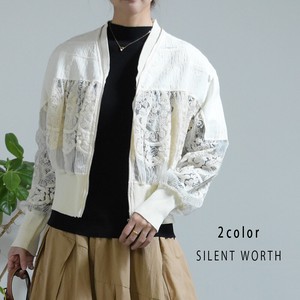Blouson Jacket Organdy Blouson Embroidered Switching 【2024NEW】