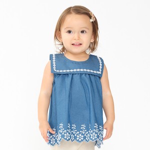 Babies Top Sleeveless Casual Embroidered