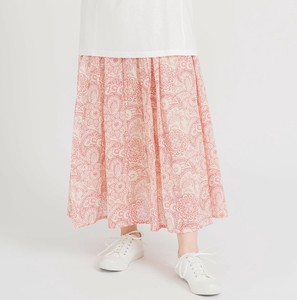 【2024春夏新作4月入荷】【予約販売】インドコットン　フレアーギャザースカート