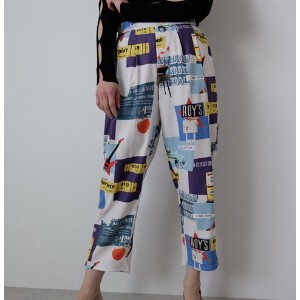 Full-Length Pant Printed Tuck Pants
