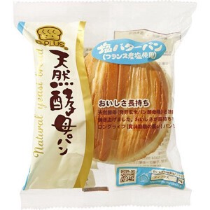 デイプラス 天然酵母パン 塩バターパン 1個 x12【ロングライフパン】