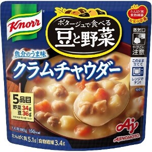 味の素 クノール 豆と野菜クラムチャウダー 180g x7【スープ】