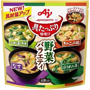 味の素 具たっぷり味噌汁野菜バラエティ4袋 54.2g x6【カップスープ】