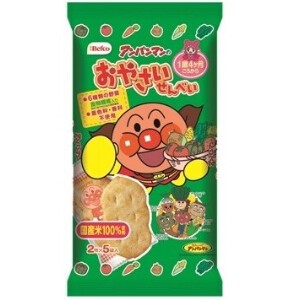 栗山米菓 アンパンマンのおやさいせんべい 5袋 x12【米菓】