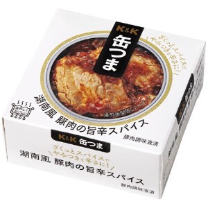 K&K 缶つま 湖南風豚肉の旨辛スパイス 75g x6【缶詰】【おつまみ】