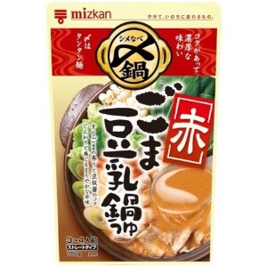 ミツカン 〆まで美味しいごま豆乳鍋つゆ赤 750g x12【鍋つゆ】