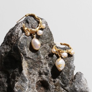 Pierced Earringss sliver Gold Foil 【2024NEW】