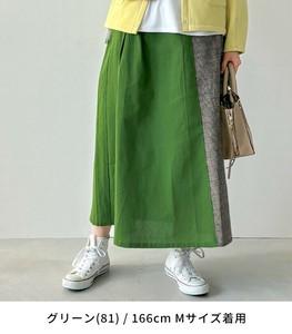 Skirt Check Pattern Ladies fashion Switching