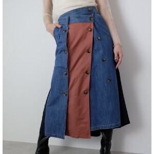 Skirt Color Palette Denim Skirt Front 2-way