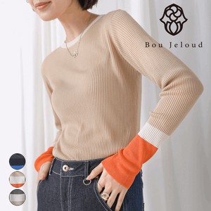 Sweater/Knitwear Color Palette Pullover Ribbed Knit 2024 Spring New