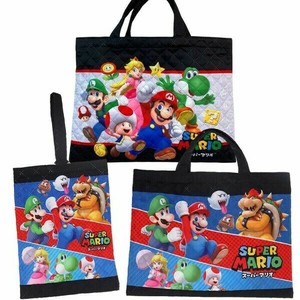 マリオ キルト レッスンバッグ シューズケース 手提げバッグ シューズバッグ 通園 通学 入園 入学