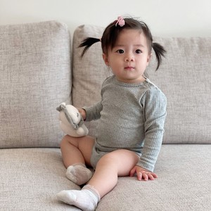 Baby Dress/Romper Plain Color Long Sleeves Rompers Kids
