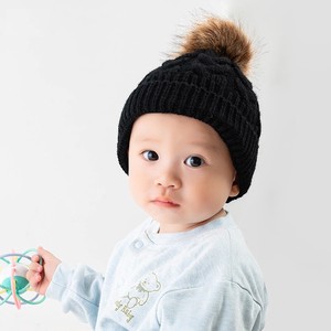 韓国スタイル ベビー 帽子 ポンポン付き かわいい ニット帽 赤ちゃん キッズ 子供服 新生児 秋 冬