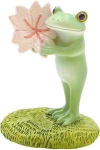 コポー　桜を見せるカエル 蛙 かえる  置物 マスコットオーナメント copeau