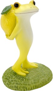 コポー　レモン色カエル 蛙 かえる  置物 マスコットオーナメント copeau