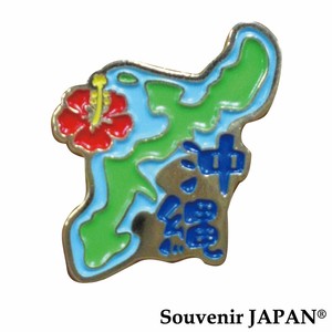 【ピンバッジ】地図 沖縄【お土産・インバウンド向け商品】