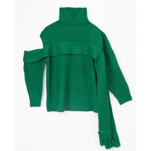 Sweater/Knitwear Knitted Fringe Scarf