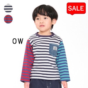 Kids' 3/4 Sleeve T-shirt Long T-shirt Pocket Cotton